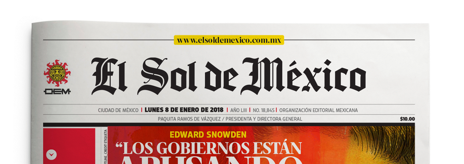 el sol de México typeface in use